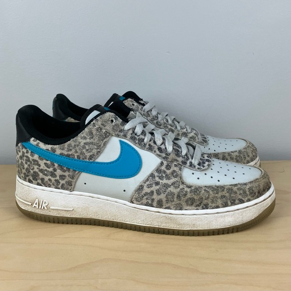 Nike Men’s Size 9.5 Air Force 1 Low PRM Snow Leopard Shoes Beaters - Read! - Picture 1 of 12